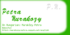 petra murakozy business card